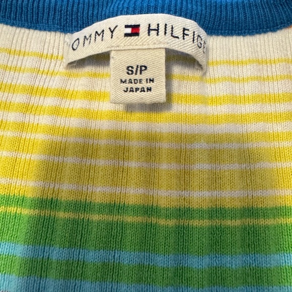 2004 Vintage Tommy Hilfiger Rainbow Striped Sweater size Small - Picture 2 of 8